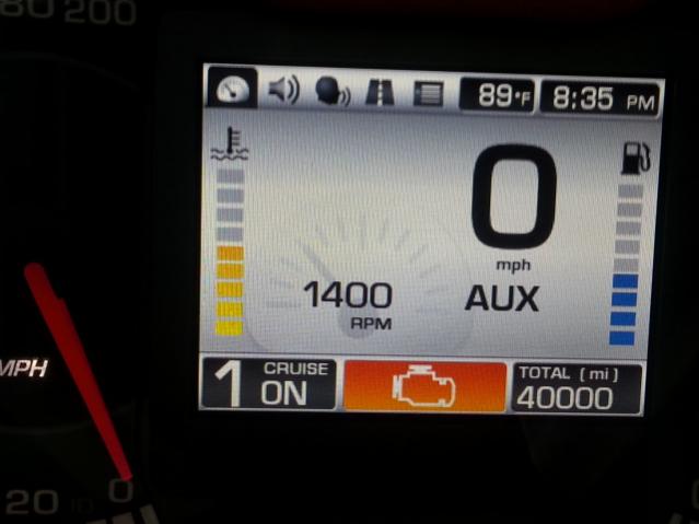 Showing we hit 40,000 miles & have a CHECK ENGINE fault code :(