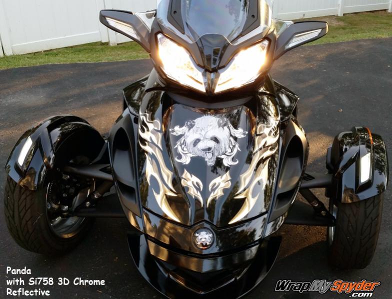 si758 chrome reflective with rockin Panda design