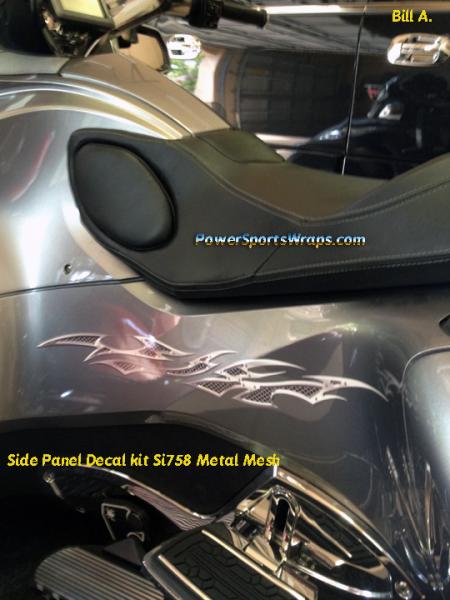 Side Panel- Bill wanted something on the sides of the bike as well. He provided the dimensions and we produced for him.