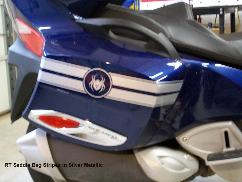 Side saddle bag stripe available in many colors.  Make your RT stand out from all the others by adding this super cool accent kit to your bike. 814-83