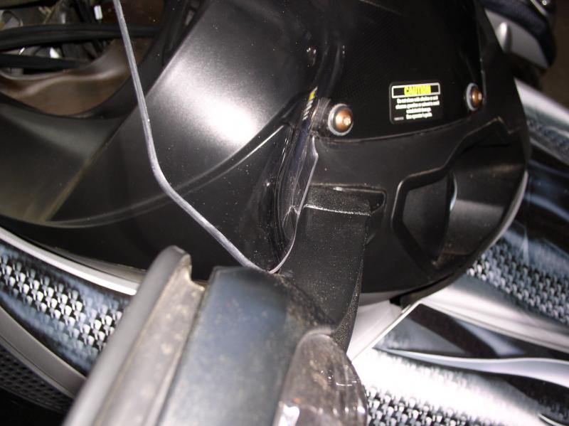 Side shot of the modified Ultra Touring windshield