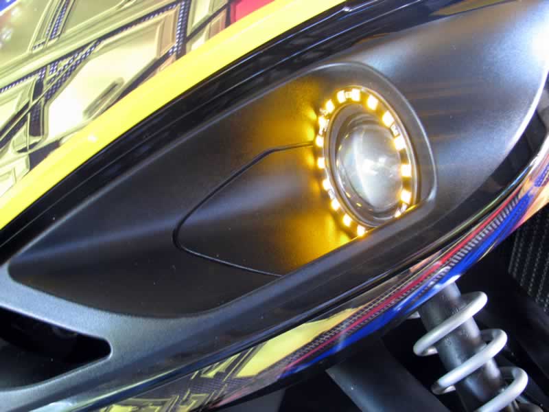 Side view of fog light ring