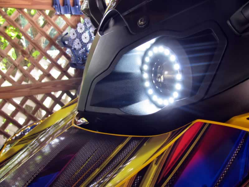 Side view of headlight ring