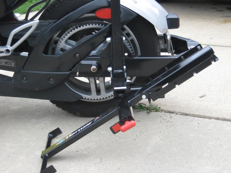 side view rack tilted for loading