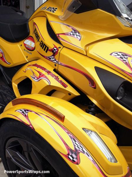 Sides- Red Checkers air-brush style graphics kit. Many styles and colors to choose from.  PowerSportsWraps.com