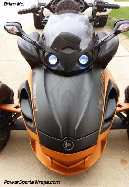 Skull Spider- Matte Black Ghost effect look