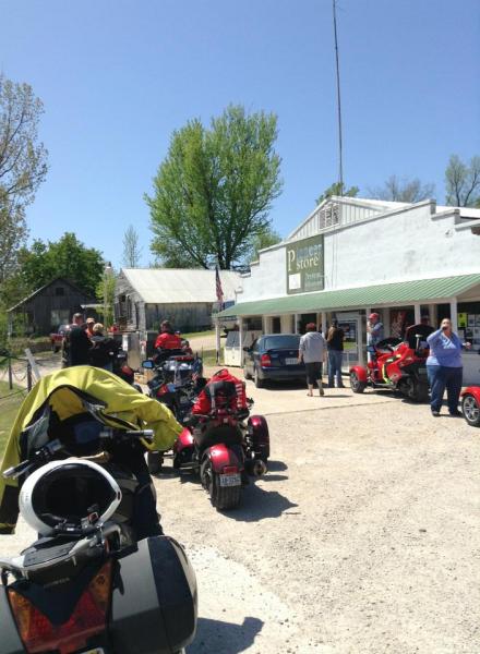 Snack and drink stop on our ride.