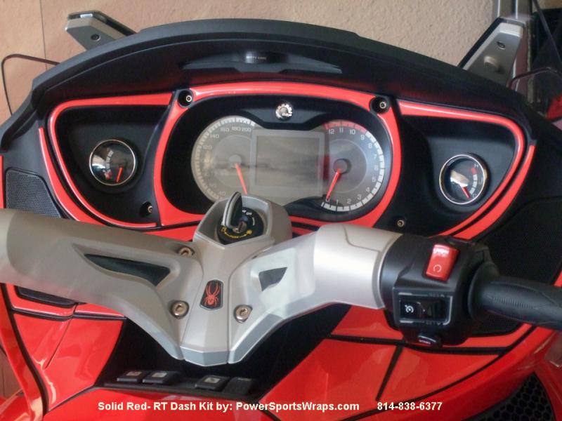 Solid Red RT Dash kit :  This is an example of our Solid Red dash kit installed on a Red RT. This is just 1 of many colors available in our new 12 pie
