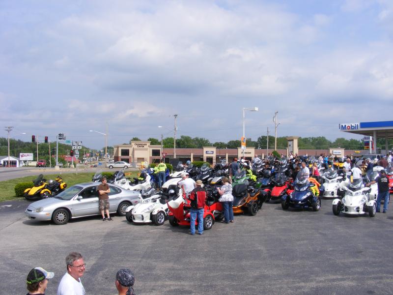 Some more of the bikes at the fuel stop on the Route 66 ride.