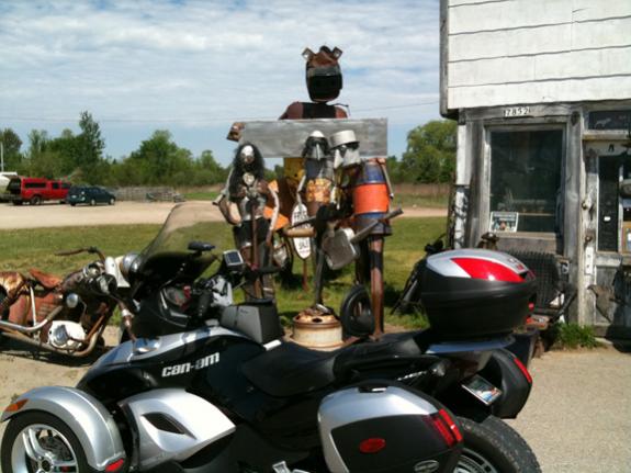 Someplace in the UP - this trio was scared stiff of the Spyder.