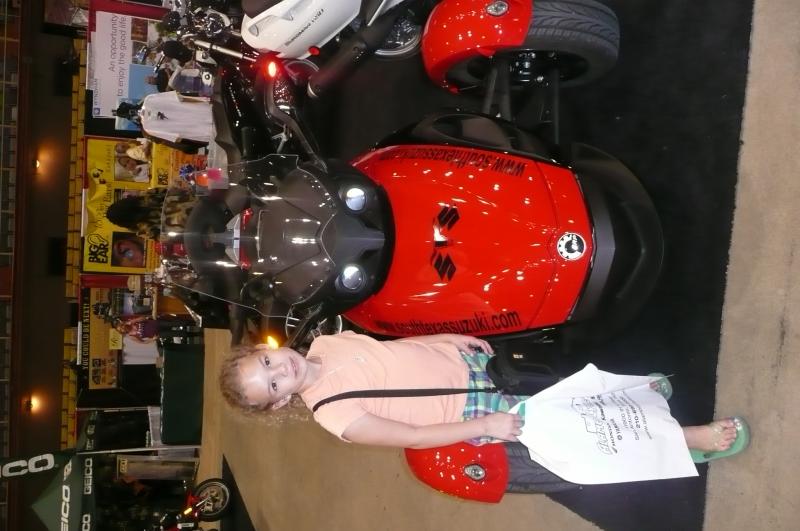 South texas suzuki red spyder with my daughter