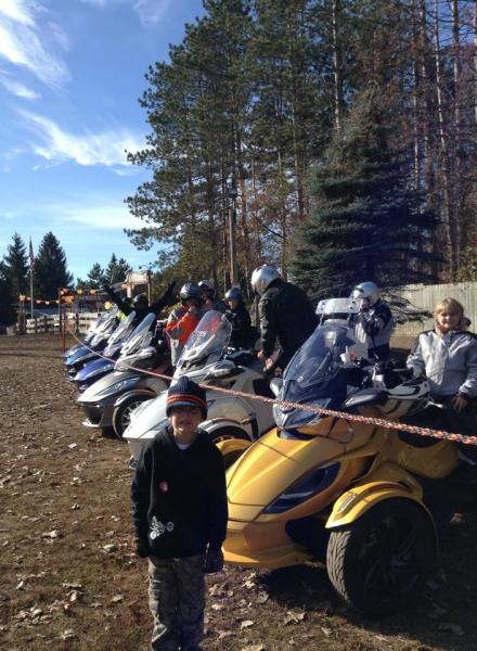 Special parking for Spyders at Pinehaven