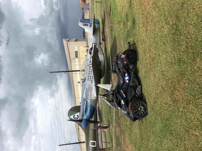 special permission with retired veteran escort at local AFB museum  & P51D