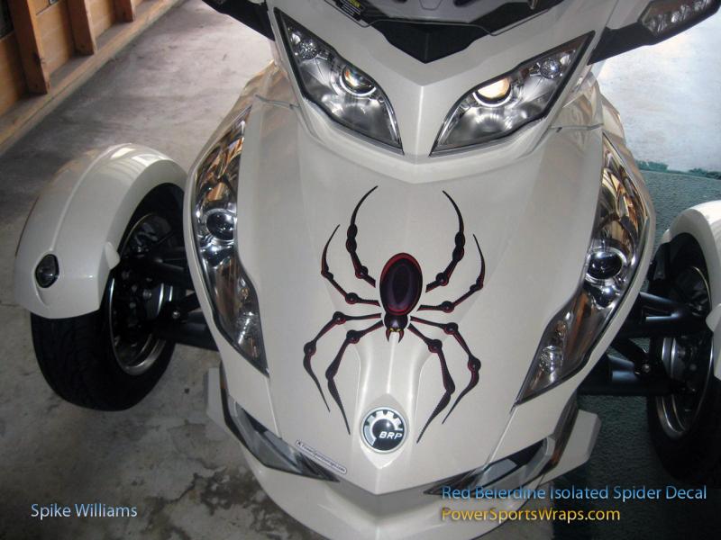 Spider Decal: Bellerdine Isolated available in LG or Med size or we can produce custom size.  PowerSportswraps.com  814-838-6377
