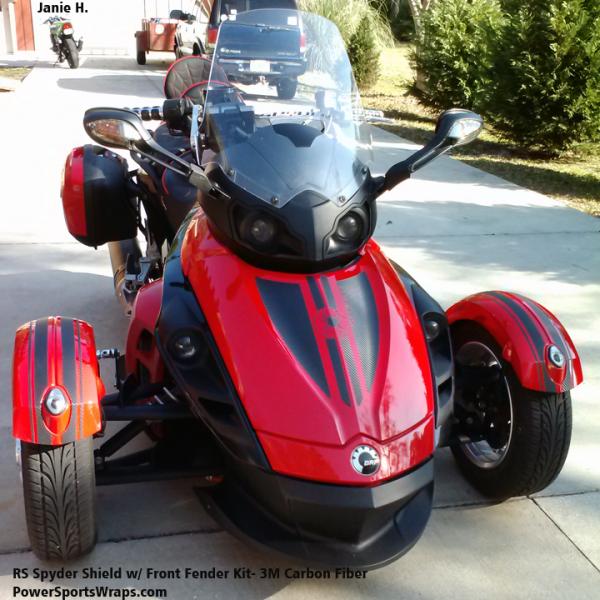 Spider Shield 3M Carbon fiber with optional front fender racing stripes. ORDER 814-838-6377