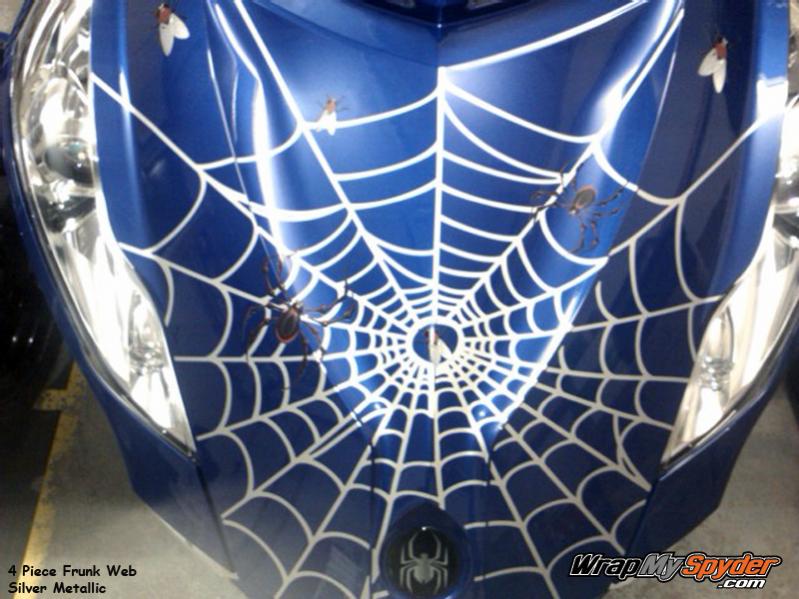 Spider web fly frunk- Silver metallic 4 piece