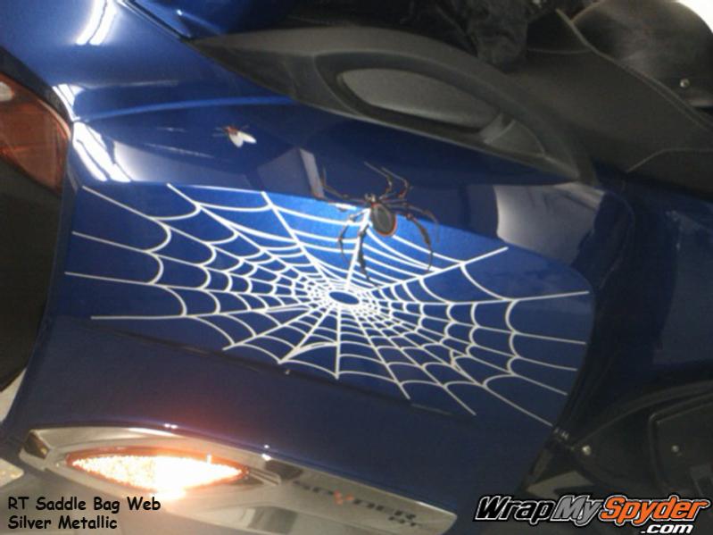 Spider web fly saddle bag