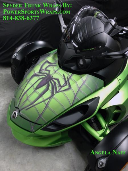 Spidy on web green Produced in Matte finish for Spyder RSS