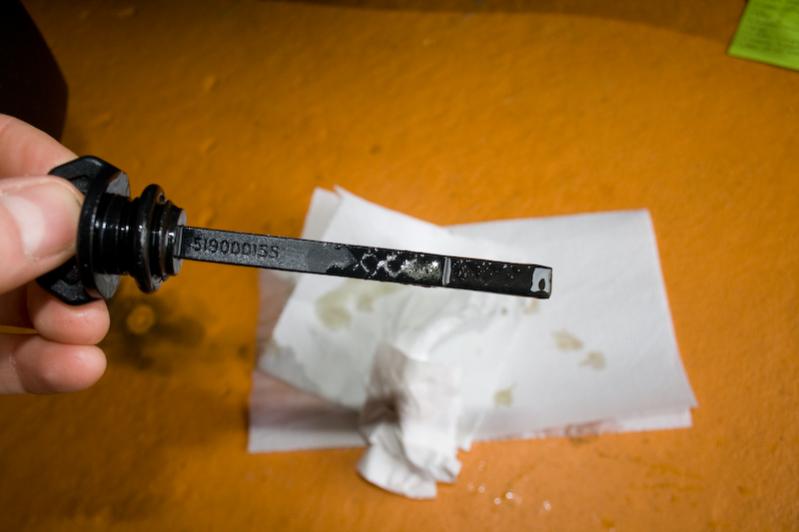 Spyder Dealertoomuchiol 2- After removing 12oz of oil (overfilled by factory or dealer) I am on the BRP recommended oil level mark, now