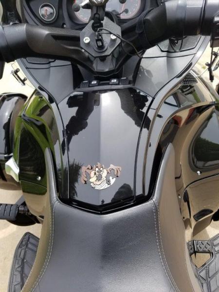 spyder dock and my Taz emblem for keeping glove finger scratch's off glove box lid