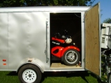 Spyder in trailer side view