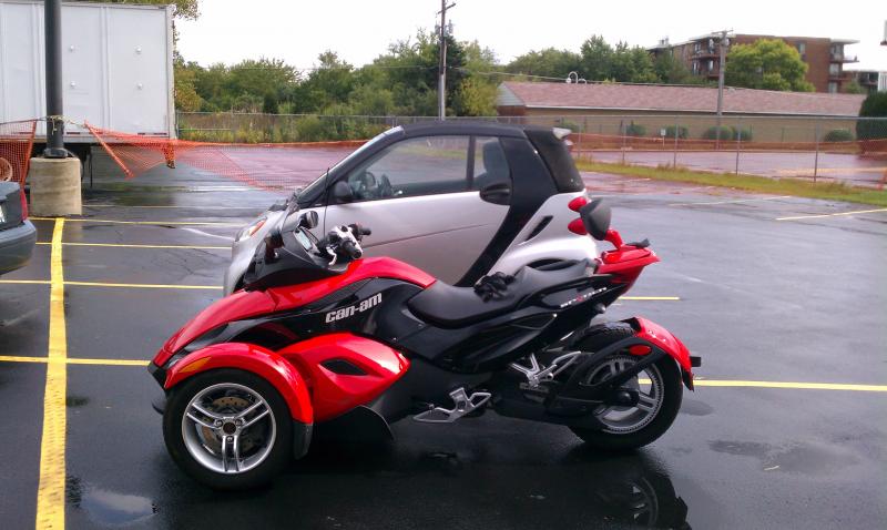 Spyder is bigger than a smart car