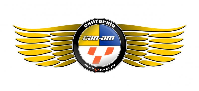 spyder logo wings gold ca