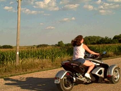 Spyder on country road