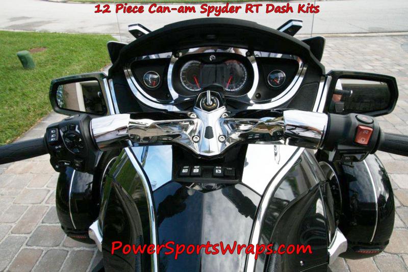 Spyder RT 12 pce Dash kits. Do it yourself apply.. just peel and stick. Laser cut & easy to apply..   PowerSportsWraps.com  814-838-6377