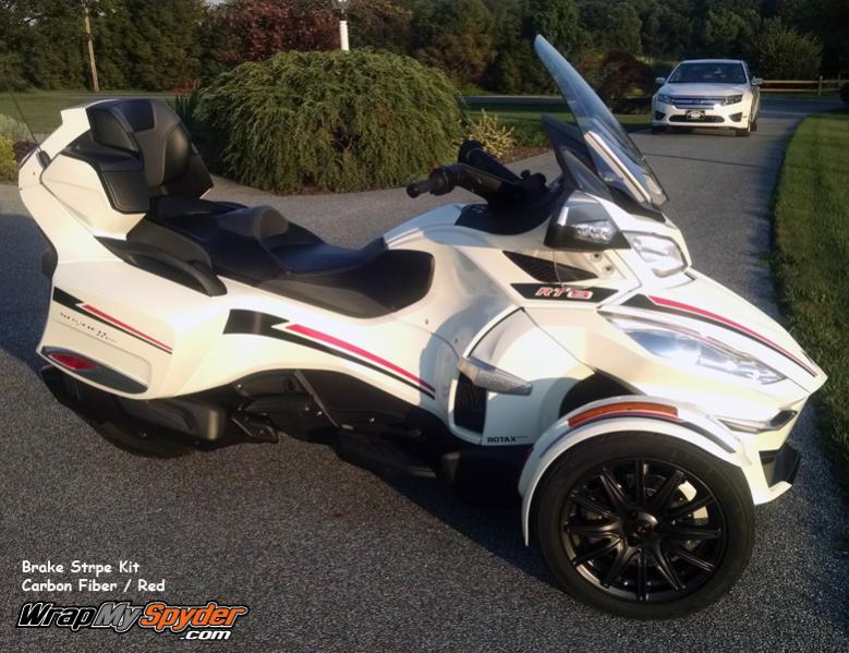 Spyder RT Break Stripe Red - Carbon Fiber. Order 814-838-6377