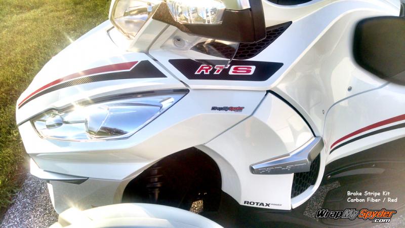 Spyder RT Break Stripe Red - Carbon Fiber