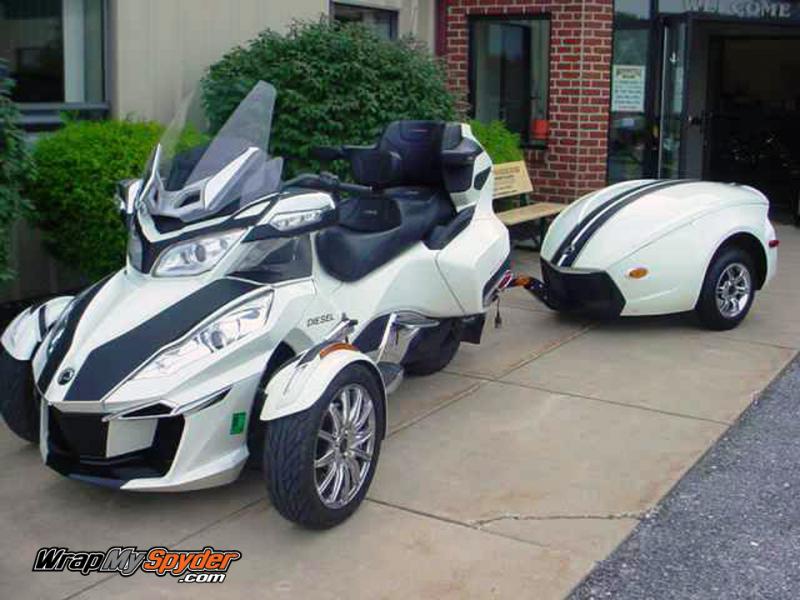 Spyder RT CF inserts with RT622 GT Racing Stripe kit