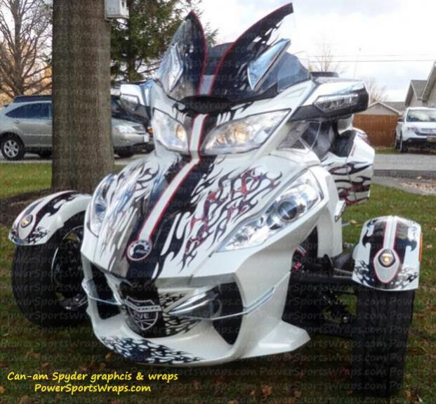 Spyder RT Custom graphics by PowerSportsWraps.com 814-838-6377