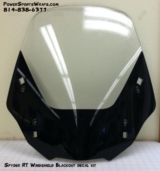 SPyder RT windshield Blackout glossy Black