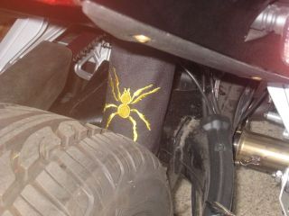 SPYDER Shock Cover w/Yellow Spyder - www.ebay.com