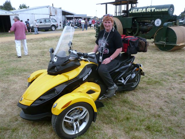 SpyderLady at Lake Goldsmith Steam Rally