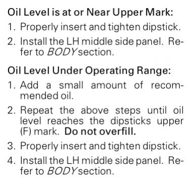 SpyderRS2010sm5 OILLEVEL3 - 2010 RS SM5 Owner's Manual - Engine Oil Level Verification