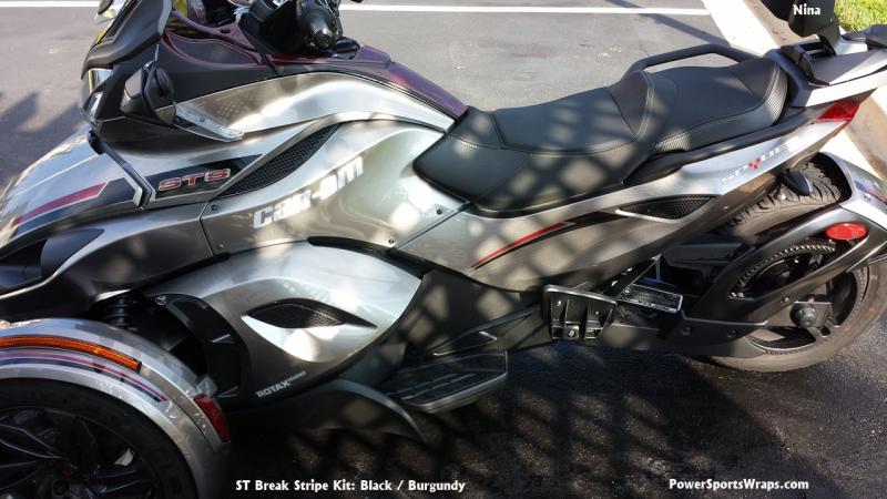 ST Break Stripe: 2 color vinyl kit: Frunk, side panels, rear fender, front fenders $175.00.  Up charge for carbon fiber. ORDER- 814-838-6377