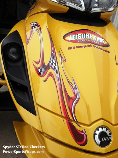 ST Frunk - Red checkers graphics kit by PowerSportsWraps.com This kit is available in many different colors or choose from many other graphic styles. 