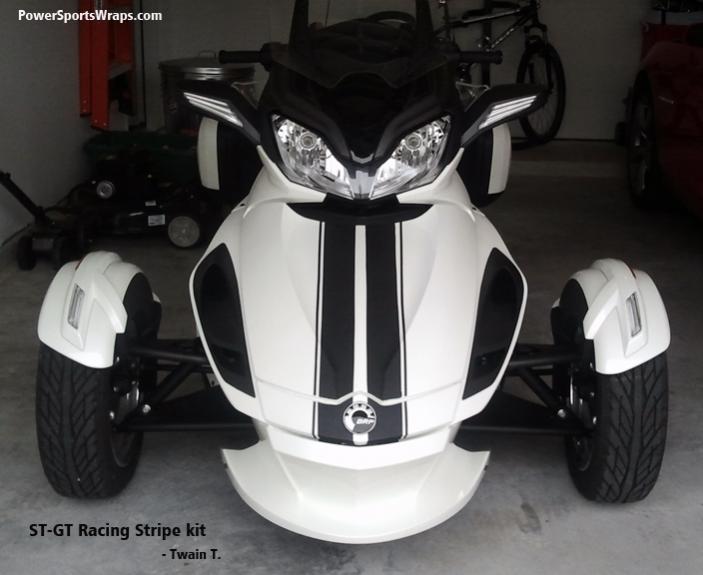ST- GT Racing Stripes - This kit was produced out of our Matte Black film for a bit more of a Stealth look.