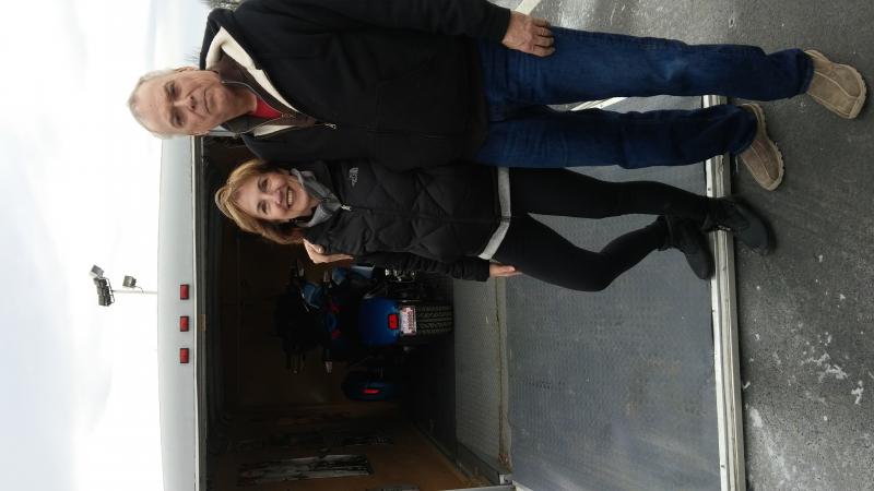 ST loaded in the trailer