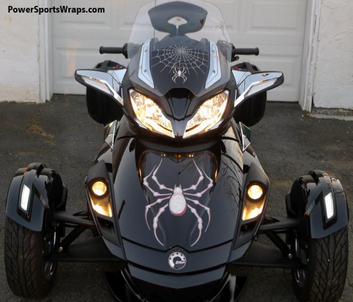 ST S Bellerdine White spider frunk decal with ST windshield black out.  To order 814-838-6377