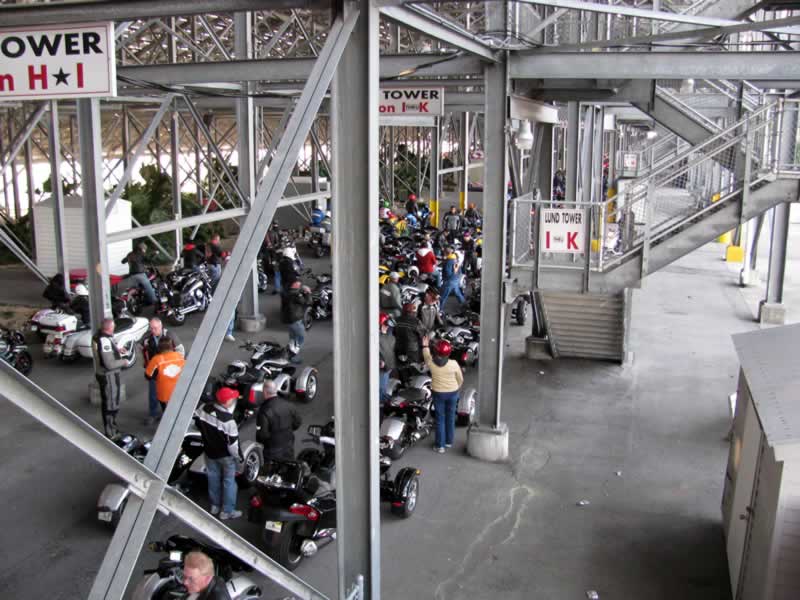Staging area under the stands