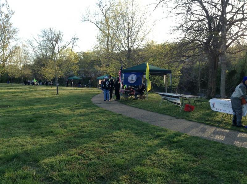 State booths at the festivities.