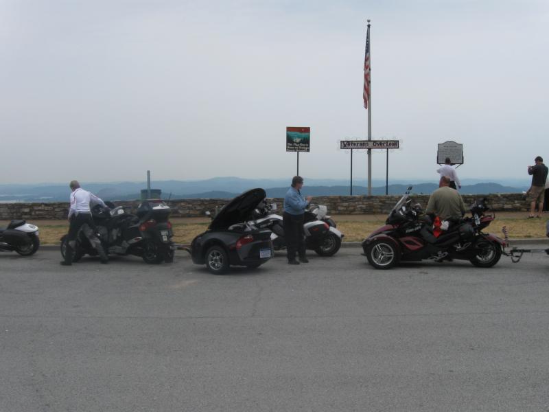 Stopped at Vetran's Look out on our way to Maggie Valley.