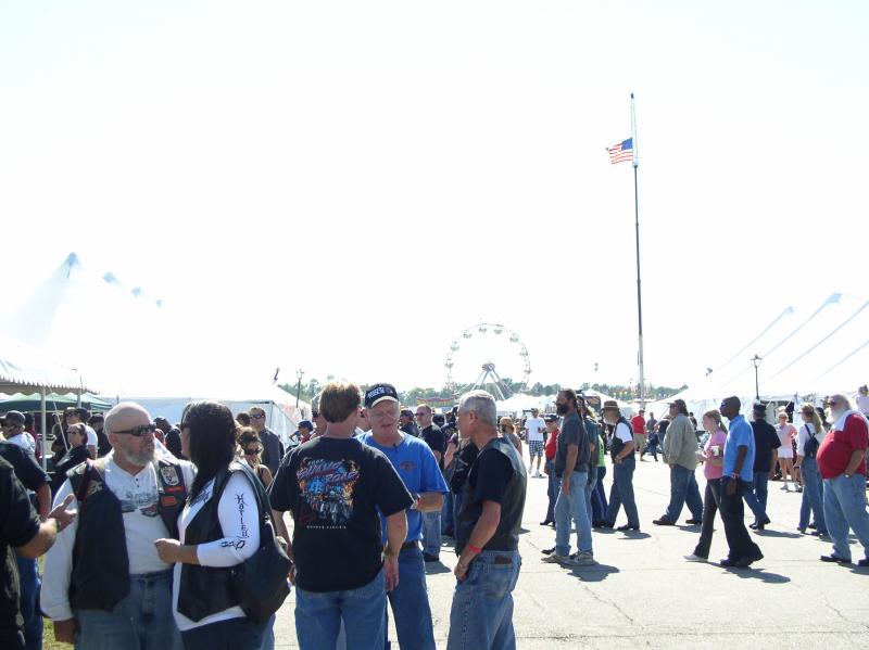 Suffolk Peanut Festival in the back ground.