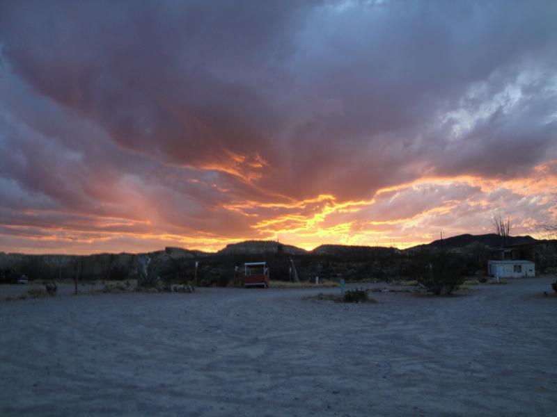 Sunset at La Kiva parking lot.  Terlingua
March 8, 2010