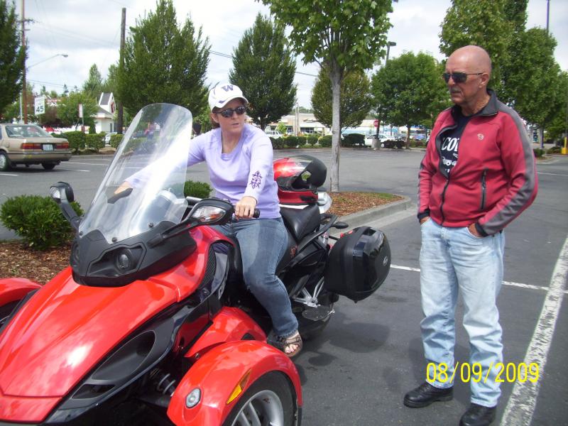 Suzanne wants to drive, but nope, I don't even get to.