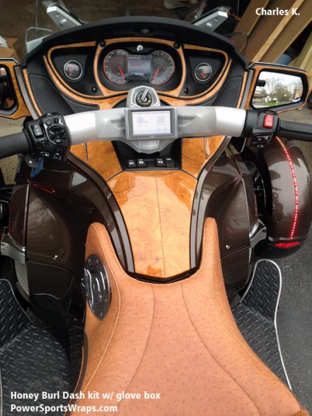 Syder RT Honey Burl dash kit. Only available from: PowerSportsWraps.com 814-838-6377