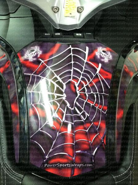 Take a look at the detail in this glove box wrap with the 3D Chrome web and spyder.  Make your spyder stand out order a Spyder Dash Skinz today.. Emai